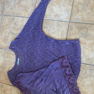 Like new light sweater and lacy camisole set.  Size M.  All seasons wear.